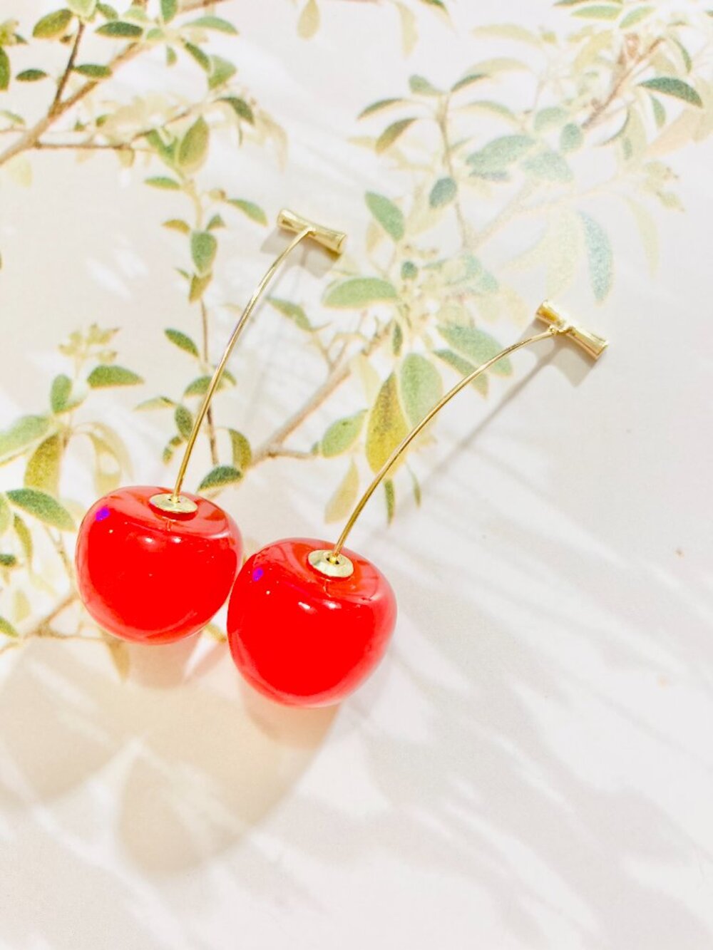Cherry Earrings, fruit earrings, screw back, party ear, cute, funny earrings
